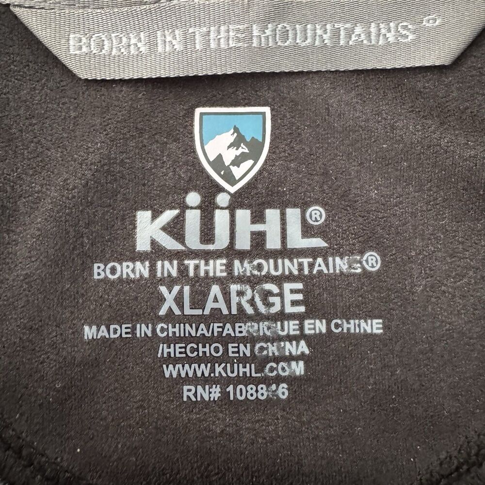Kuhl 1/4 Zip Pullover Men XL Heather Gray Colorblock Mock Neck Outdoor Sweater - Picture 5 of 13